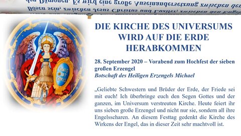 Botschaft 28 09 2020 DIE KIRCHE DES UNIVERSUMS WIRD AUF DIE ERDE HERABKOMMEN