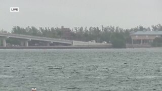 Winds pick up off Sanibel Causeway