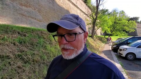 Walking around the Vatican city fortress