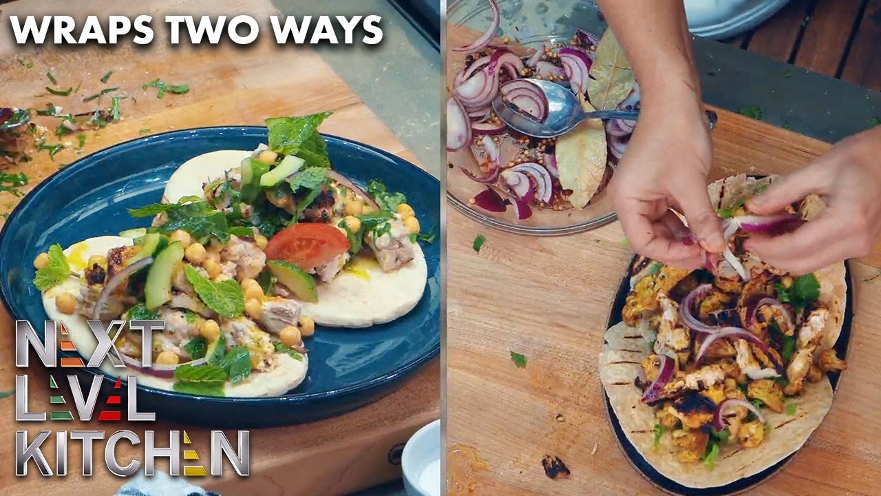 Simple and Quick Greek and Indian Inspired Wraps | Next Level Kitchen