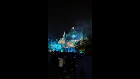 Light show on music hall