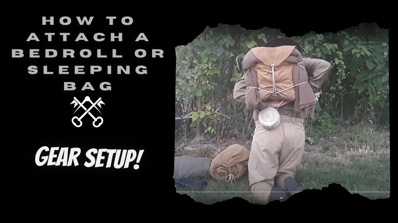 How to attach a bedroll to a Boy Scout Yucca 573 backpack or similar backpack