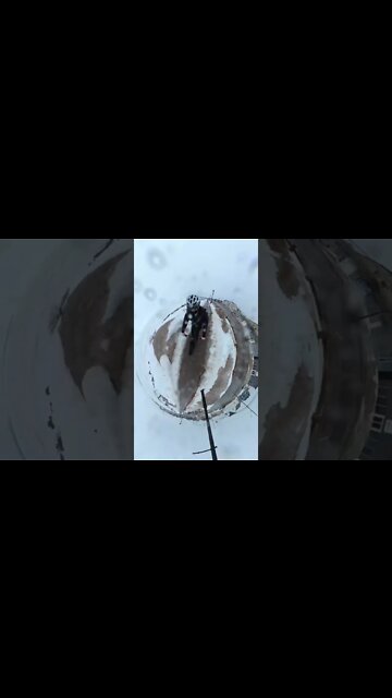 Cool 360 trick on a bike