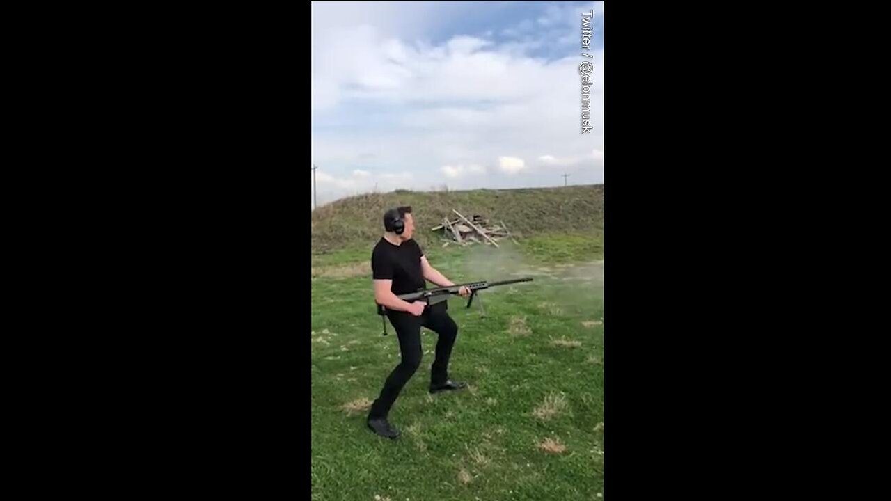 🔥 Elon Musk Infuriates Liberals w/ Viral Video of Him Hip-Firing His Enormous Machine Gun
