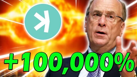 KASPA HOLDERS!! BLACKROCK CEO LARRY FINK WILL MAKE KAS MILLIONAIRES!!
