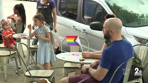 Community rallies for LGBTQ+ after man seen burning Pride flags in Baltimore neighborhood