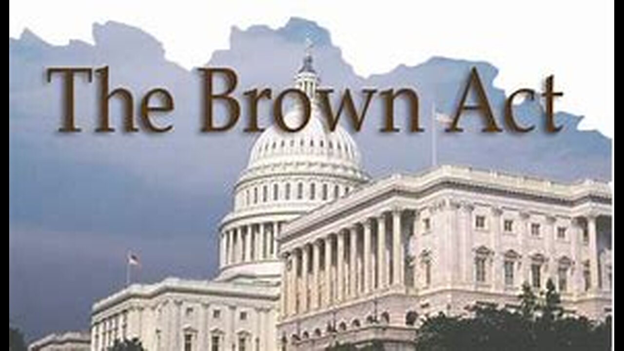 Free Speech or Free Will? (The Brown Act of 1953)