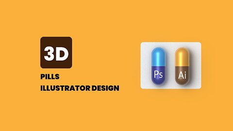 How to Create a Realistic 3D Pill in Adobe Illustrator | Step-by-Step Tutorial for Beginners