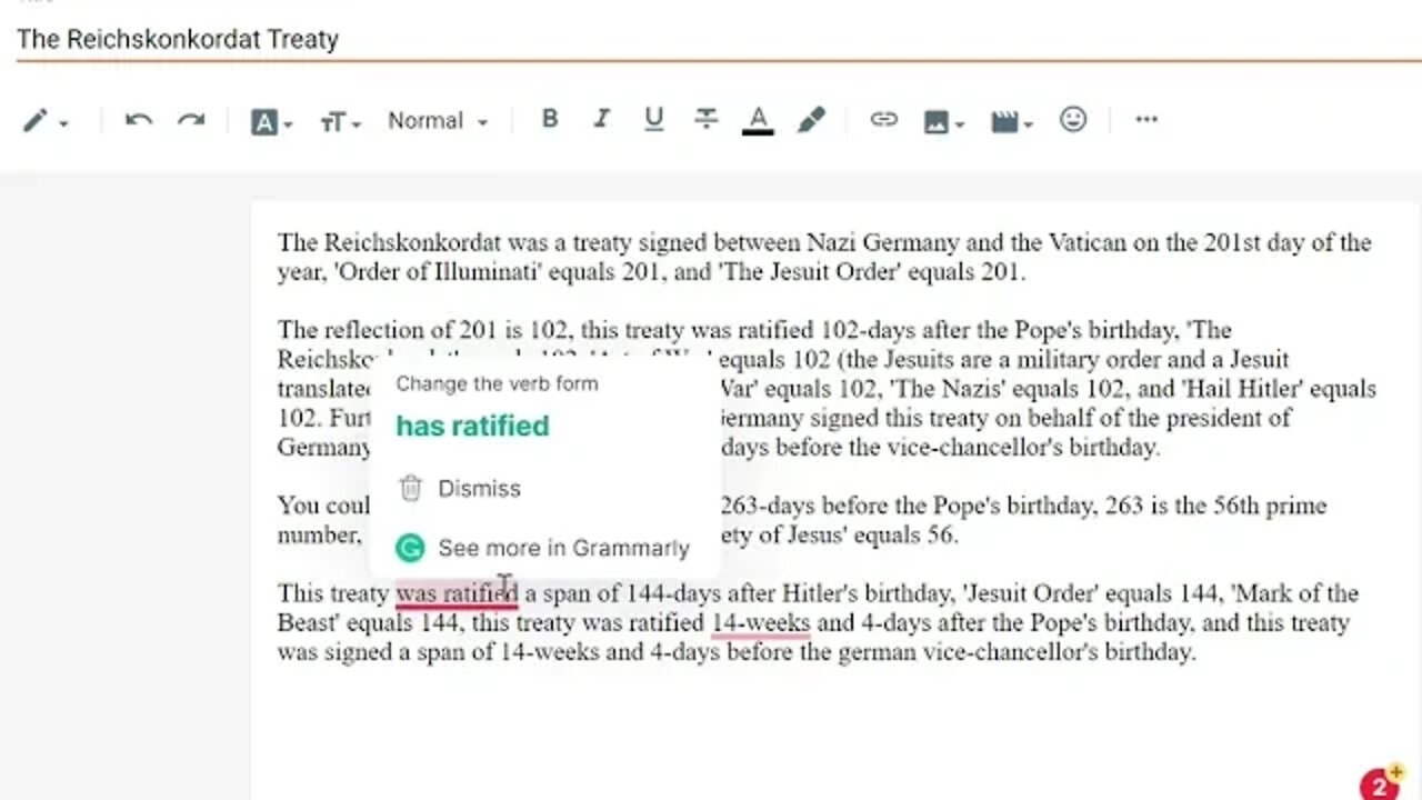 The Reichskonkordat Treaty (signed on the 201st day of the year) #gematria #truth #numerology