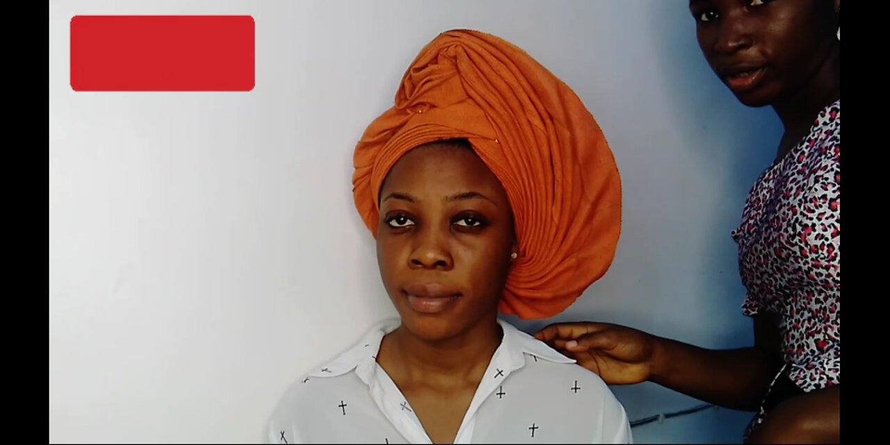 How to tie on side pinnacle Gele style.