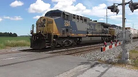 CSX M367 Manifest Mixed Freight Train from Bascom, Ohio July 25 2022