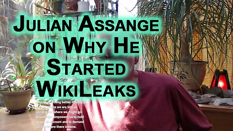 Julian Assange Quote Regarding Why He Started WikiLeaks, Council of Europe, October 1, 2024 SEE LINK