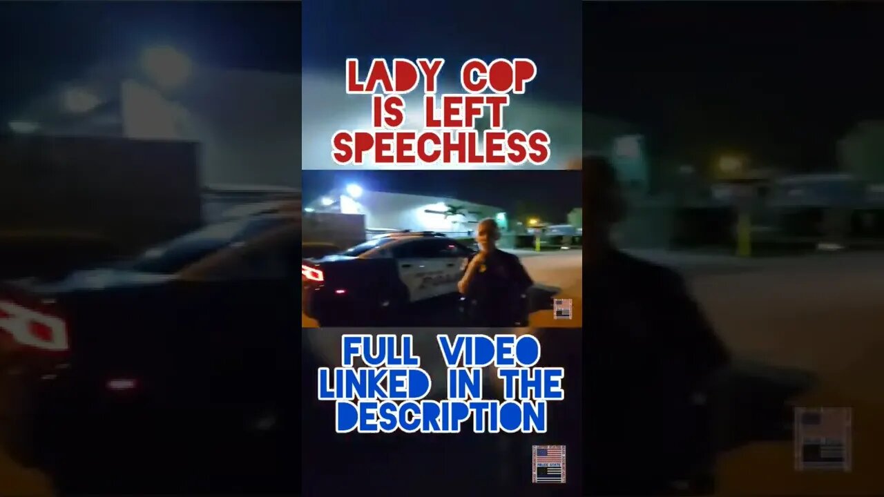 LADY COP Left SPEECHLESS By Response. #Shorts