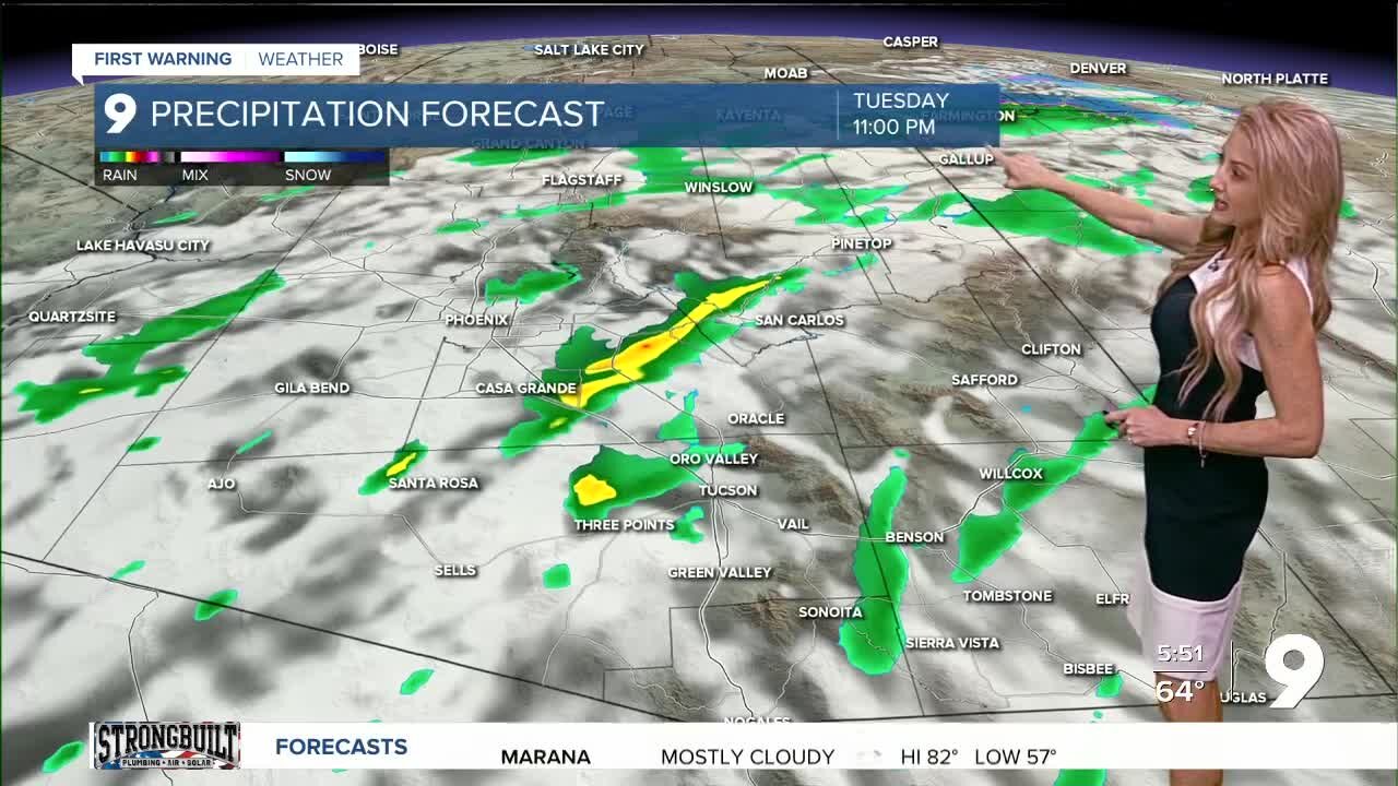 A chance for rain and cooler air coming