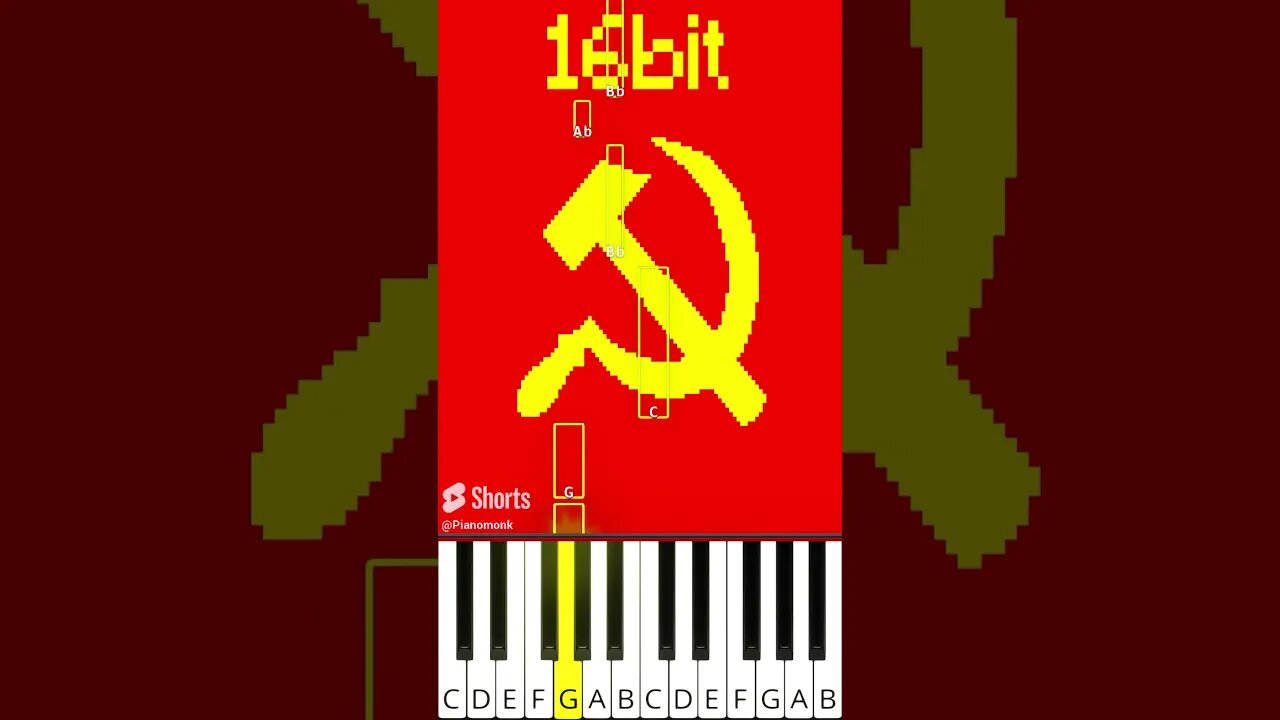 Soviet Anthem but every time more and more bits (@musicoscinicos) - Octave Piano Tutorial
