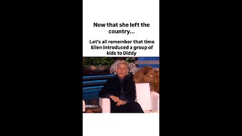 Ellen Degeneres & Diddy: Were they trafficking children on live TV No Diddy The Story of the Diddler