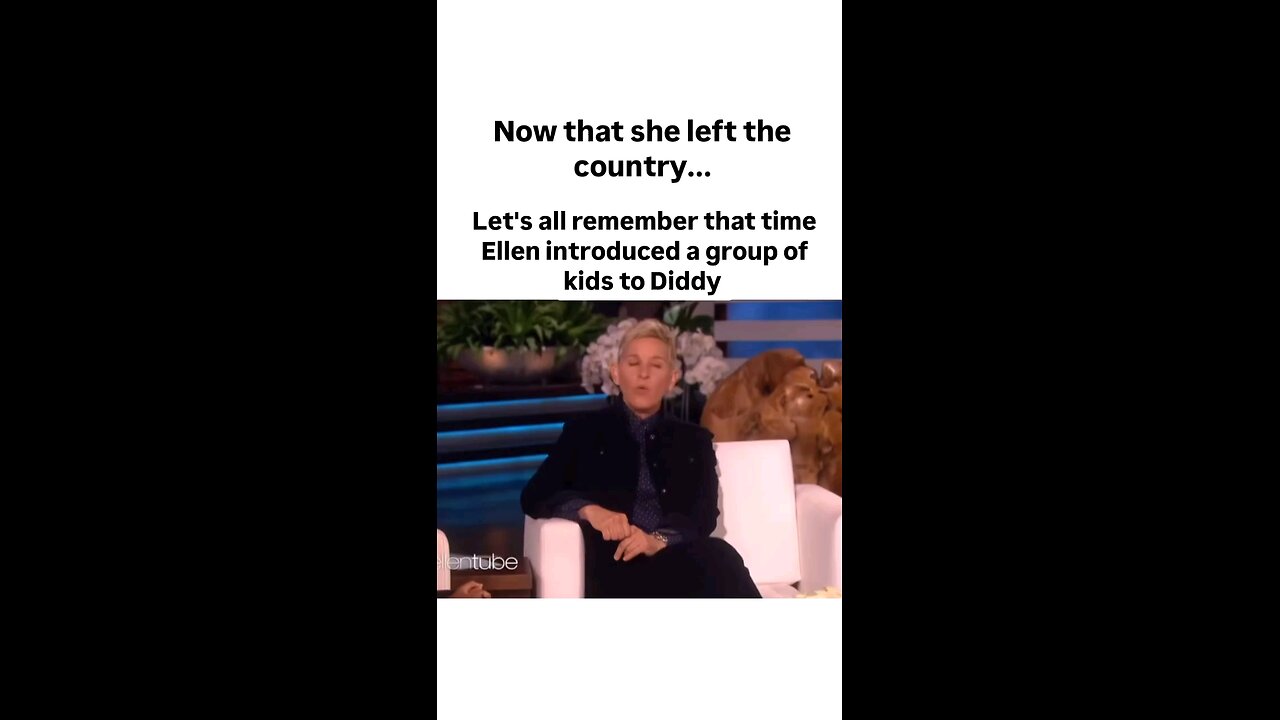 Ellen Degeneres & Diddy: Were they trafficking children on live TV No Diddy The Story of the Diddler