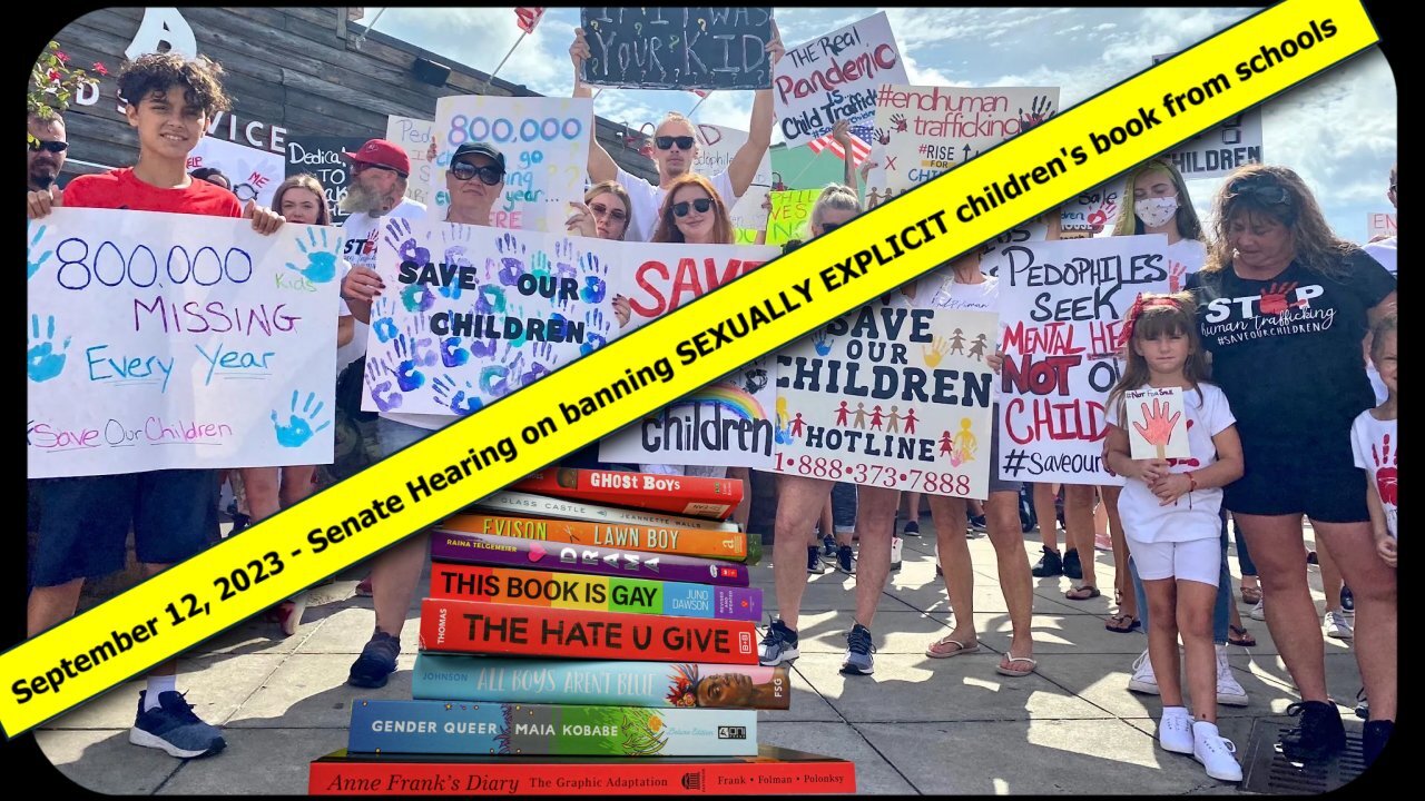 SHOCKING! From Senate hearing on banning children's books - Sept. 12, 2023