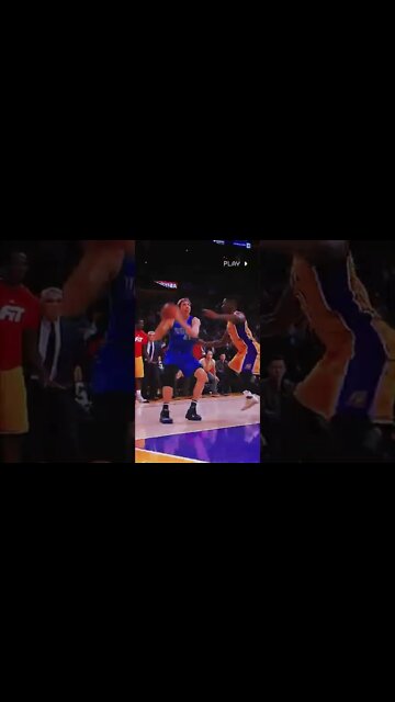 Dirk and Kobe share a moment after Dirk’s game winner