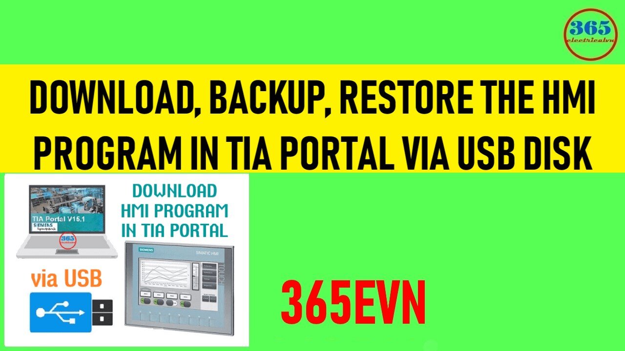 0016 - Download backup restore HMI Program Via USB Disk in TIA Portal