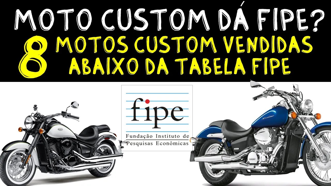 Onde achar motos CUSTOM BARATAS? 8 motos CUSTOM Vendidas ABAIXO da TABELA FIPE