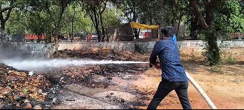 Fire Rescue Team Control on Fire at India