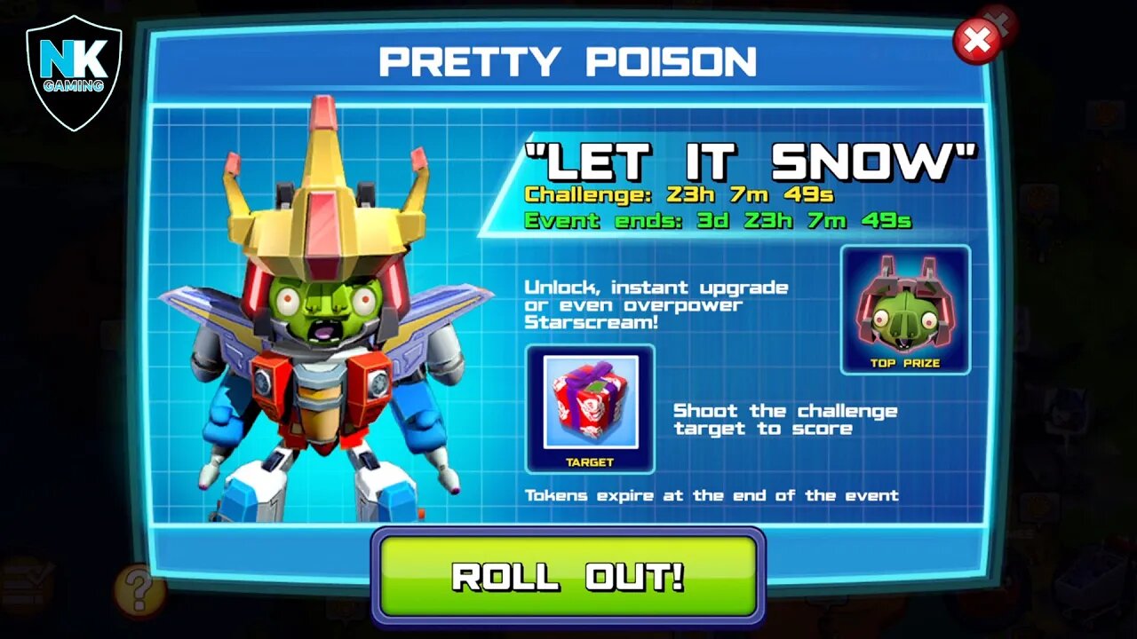 Angry Birds Transformers 2.0 - Pretty Poison - Day 3 - Featuring Starscream + Bonus Gift Mission