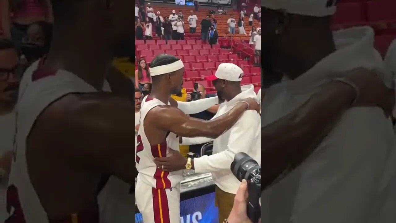 Jimmy Butler & Dwyane Wade celebrate postgame in Miami! 🔥