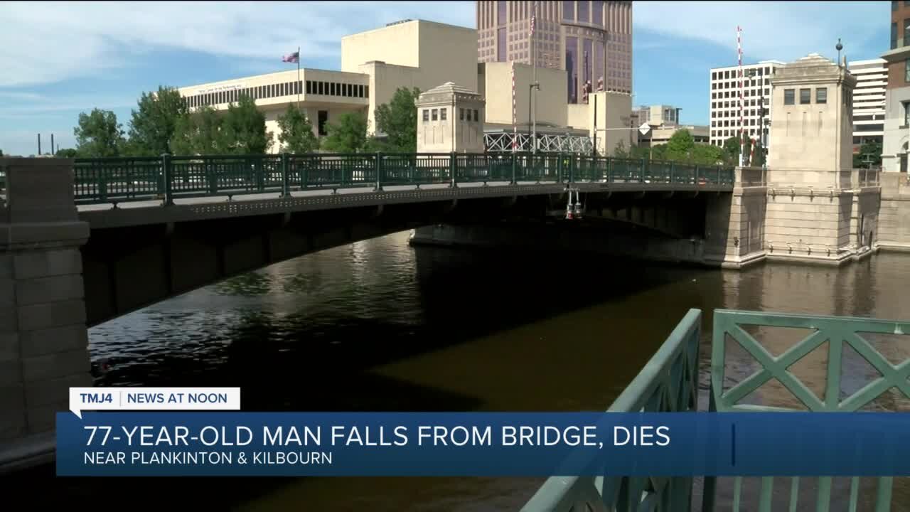 Elderly man dies in fall from Kilbourn Bridge in downtown Milwaukee