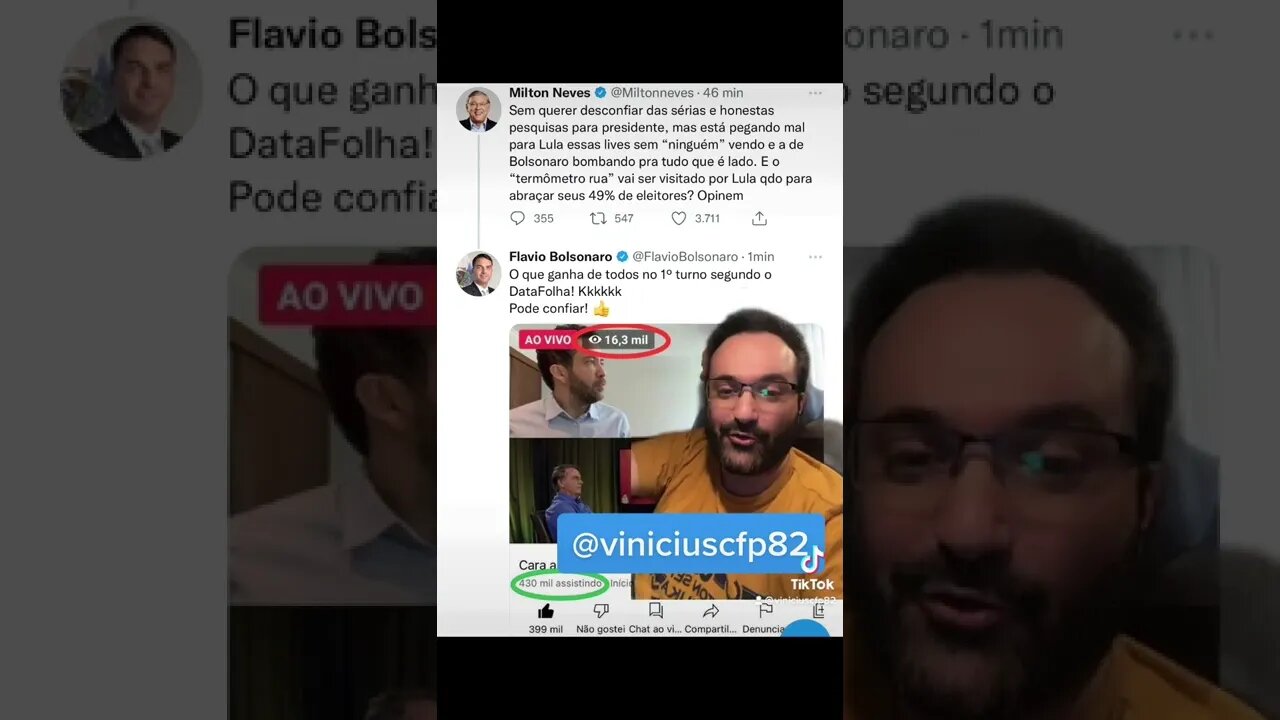 VEXAME! Milton Neves escancara a incompatibilidade das “pesquisas” eleitorais com as LIVES Bolsonaro