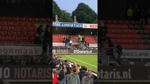 Knokpartijen op de tribune na afloop van Excelsior Rotterdam - ADO Den Haag