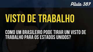 PÍLULA 387 - COMO UM BRASILEIRO PODE TIRAR UM VISTO DE TRABALHO PARA OS ESTADOS UNIDOS?