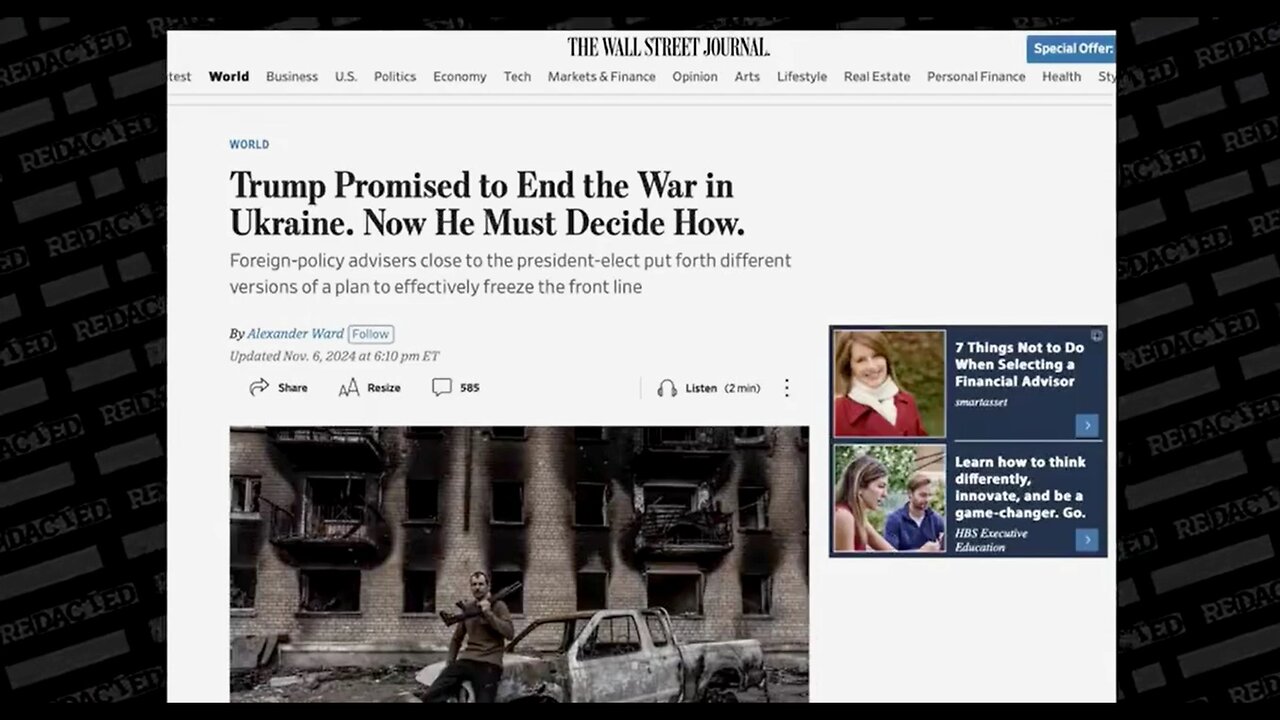 when they shall say Peace & Safety Trump will End Ukraine War