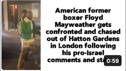 American former boxer Floyd Mayweather gets confronted and chased out of Hatton Gardens in London