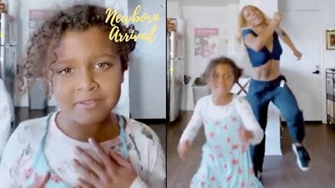 Peter & Amina Buddafly's Daughter Cori Shows Mommy New Choreography! 💃🏾