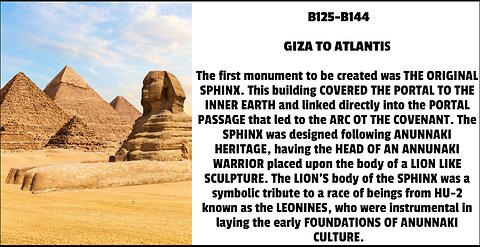 The first monument to be created was THE ORIGINAL SPHINX. This building COVERED THE PORTAL TO THE IN