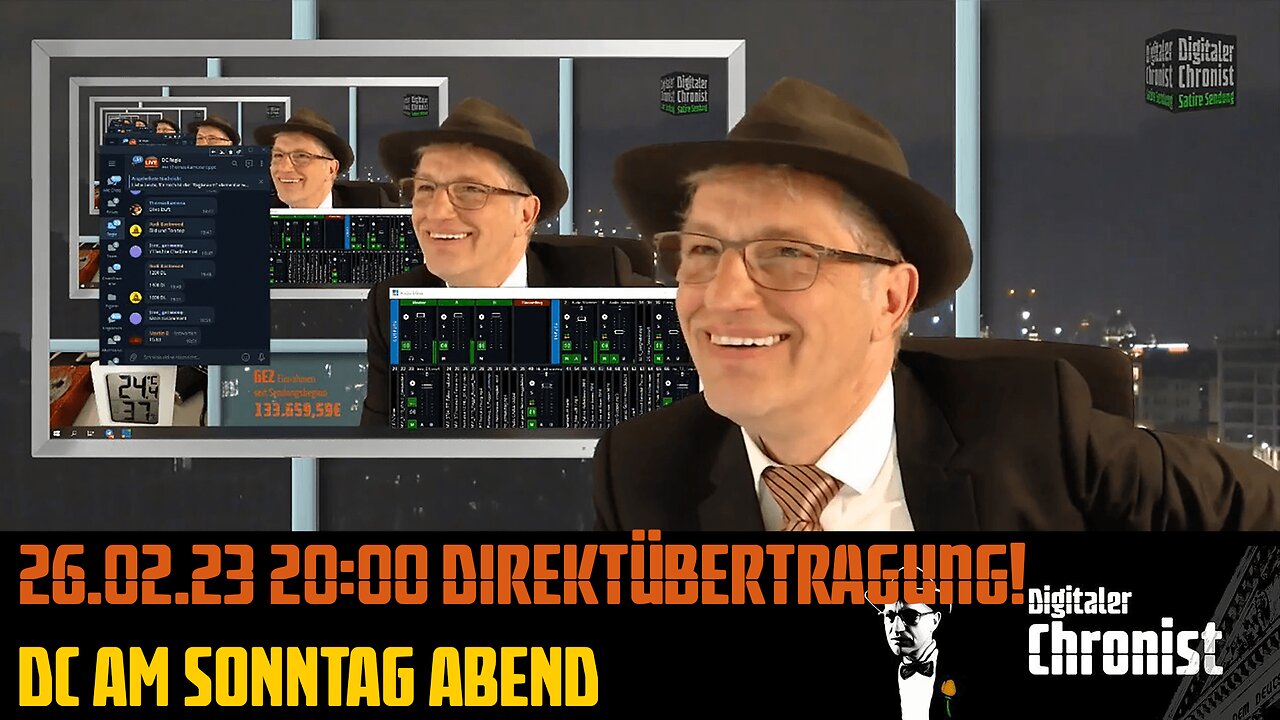 26.02.23 20:00 Direktübertragung! DC am Sonntag Abend