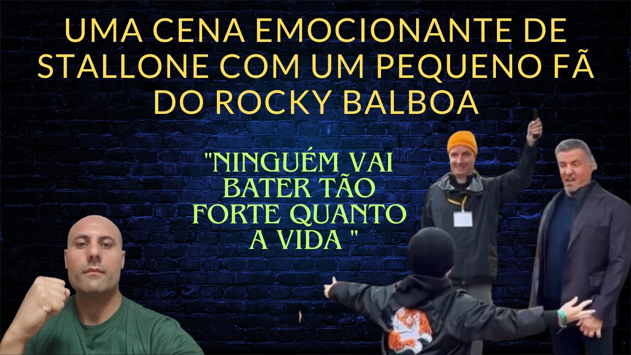 Uma cena emocionante com um fã de Rocky Balboa e o Stallone