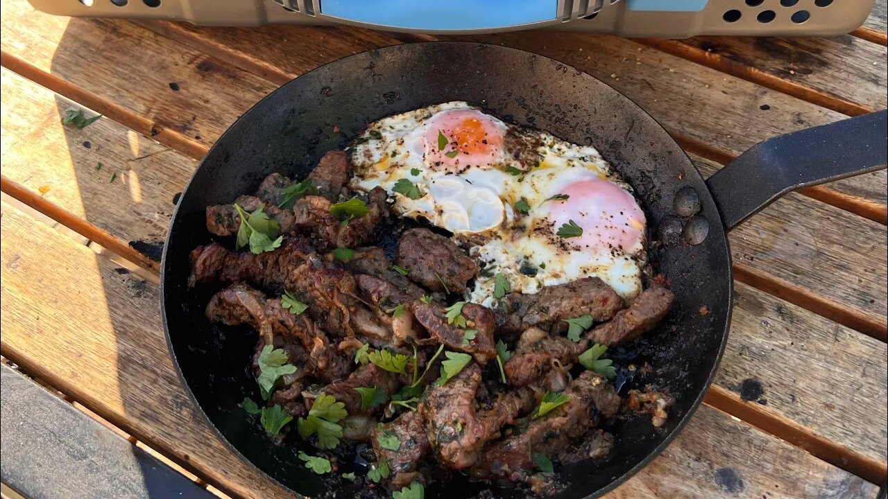 Buttery garlic steak bites