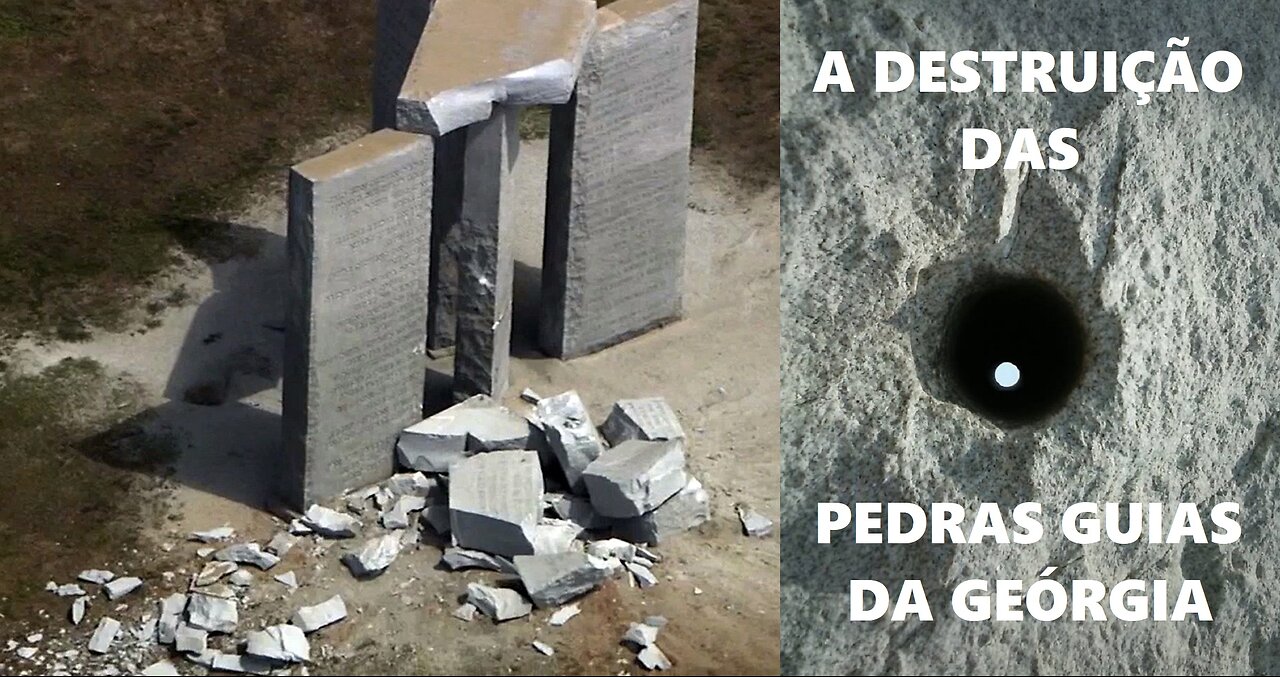 A destruição das Pedras Guia da Geórgia ou American Stonehenge com os Dez Mandamentos da NOM