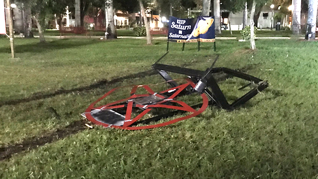 Boca Raton Satanic display ripped out of ground