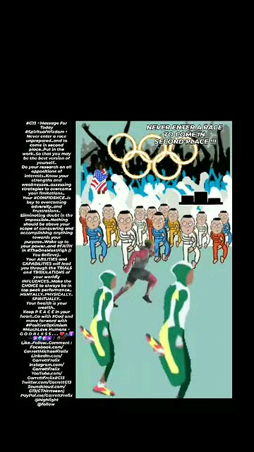 ▪︎NEVER ENTER A RACE TO COME IN SECOND PLACE▪︎