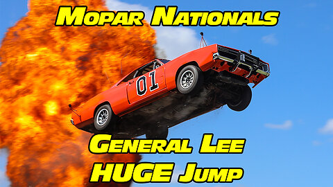 General Lee Dodge Charger HUGE Jump During the Mopar Nationals at National Trail Raceway 2024