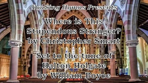 Where is This Stupendous Stranger (Halton Holgate)