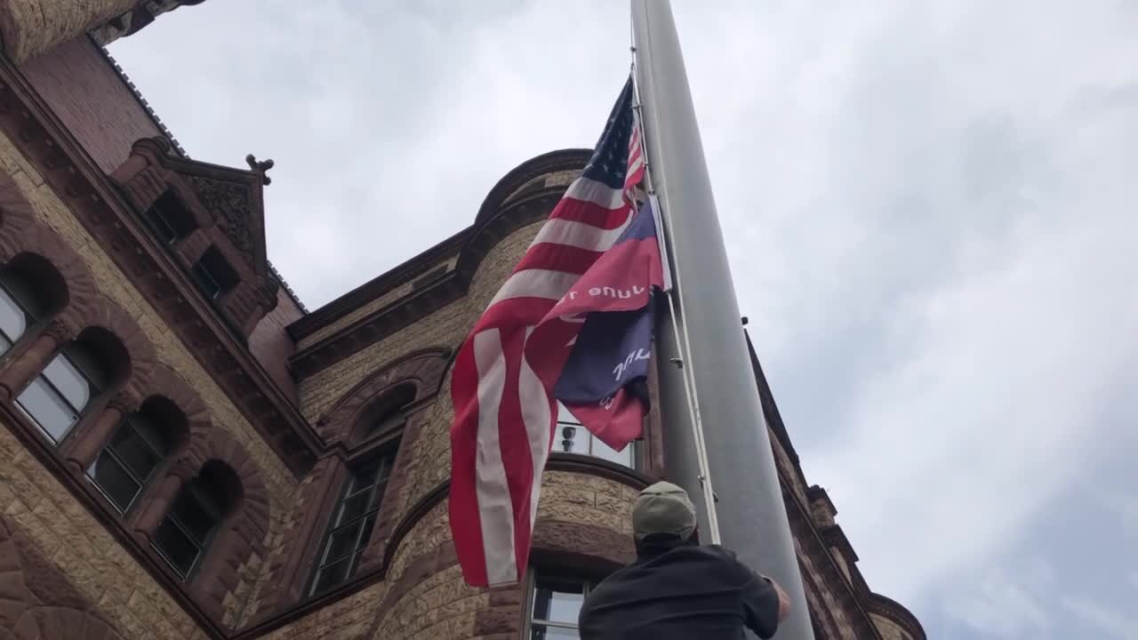 Flag raising ceremony at Cincinnati City Hall celebrates Juneteenth