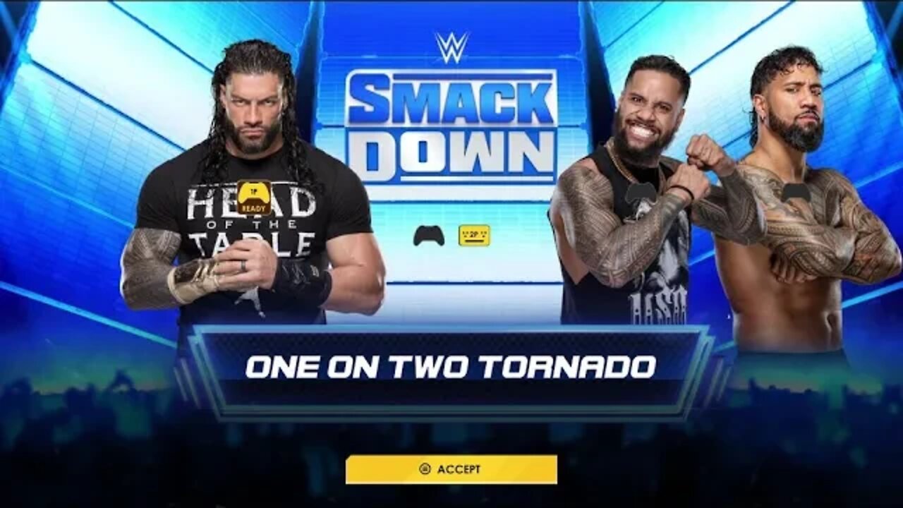 WWE Roman Reigns vs the Usos Handicap match