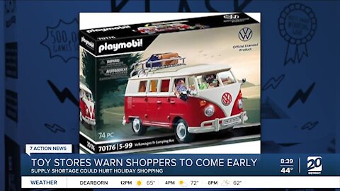 Toy Stores warn shoppers to come early for holiday shopping