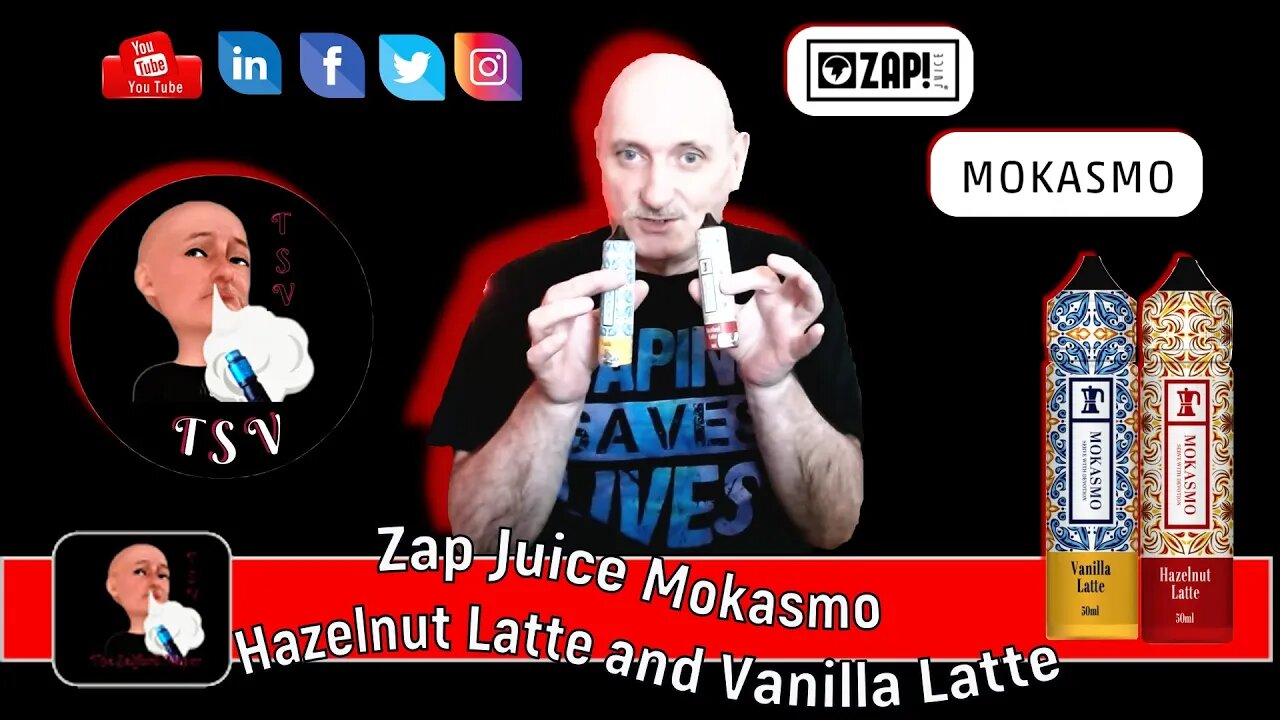 Zap Juice Mokasmo Hazelnut Latte and Vanilla Latte