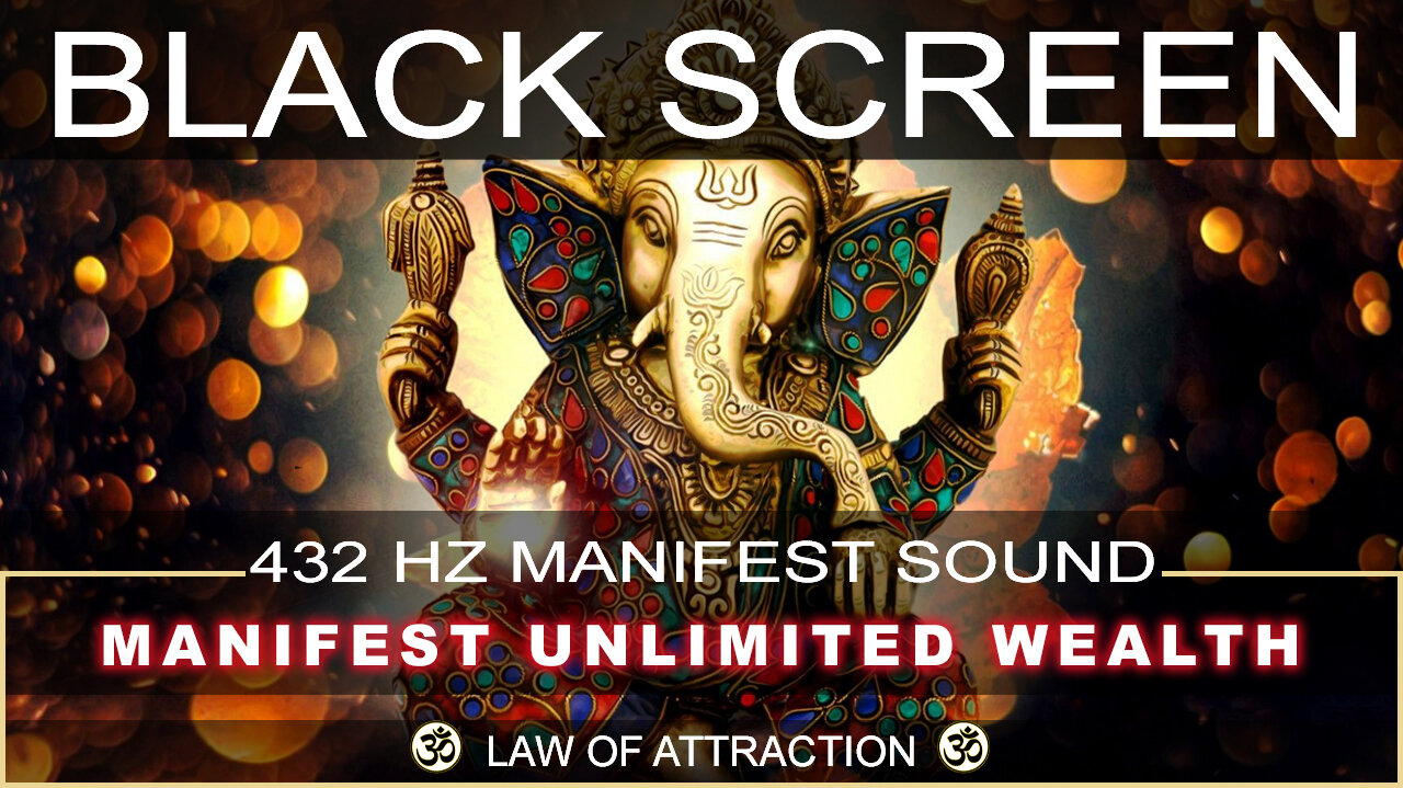 🌙 Manifest Unlimited Wealth Into Your Life While Sleeping ⎮ Black Screen Sleep Music