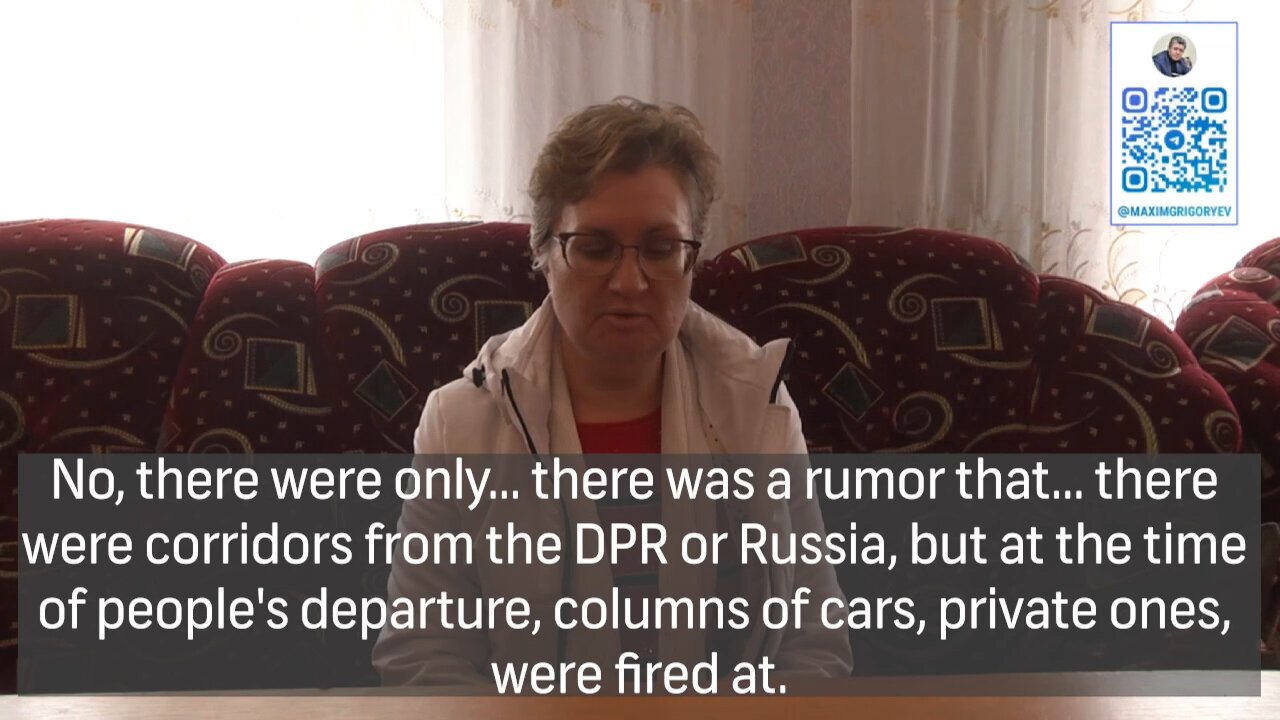 Resident testifies there was no humanitarian aid in Mariupol from Ukraine